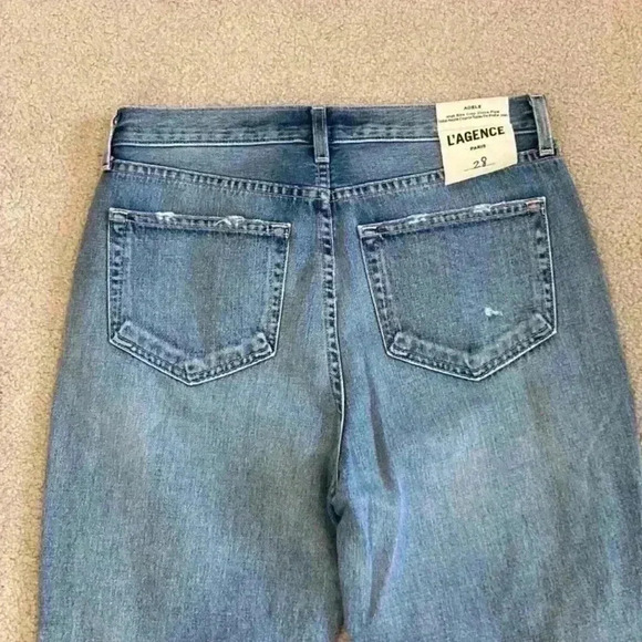 New with tags l’agence Adele high rise crop stove pipe jeans in size 28 - Picture 5 of 8